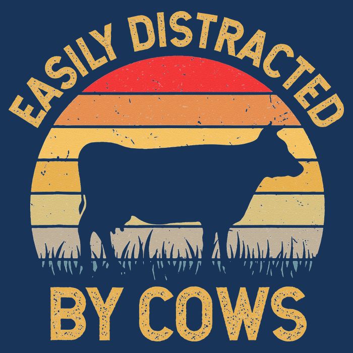 Easily Distracted By Cows Infant Baby Jersey Bodysuit