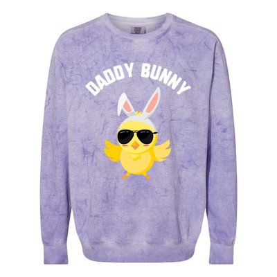 Easter Daddy Bunny Chick Sunglasses Candy Gift Spring Gift Colorblast Crewneck Sweatshirt