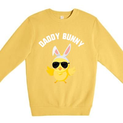 Easter Daddy Bunny Chick Sunglasses Candy Gift Spring Gift Premium Crewneck Sweatshirt