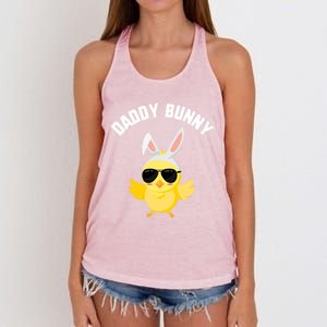 Easter Daddy Bunny Chick Sunglasses Candy Gift Spring Gift Women's Knotted Racerback Tank