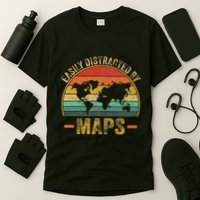 Easily Distracted By Maps Lover T-Shirt