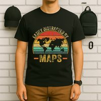 Easily Distracted By Maps Lover T-Shirt