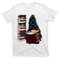 Easily Distracted By Books & Gnomes Garden Gnome Book Lover T-Shirt