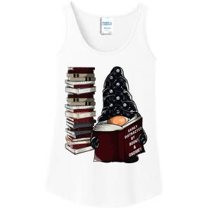 Easily Distracted By Books & Gnomes Garden Gnome Book Lover Ladies Essential Tank