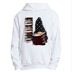 Easily Distracted By Books & Gnomes Garden Gnome Book Lover Urban Pullover Hoodie