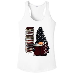 Easily Distracted By Books & Gnomes Garden Gnome Book Lover Ladies PosiCharge Competitor Racerback Tank