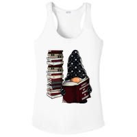 Easily Distracted By Books & Gnomes Garden Gnome Book Lover Ladies PosiCharge Competitor Racerback Tank