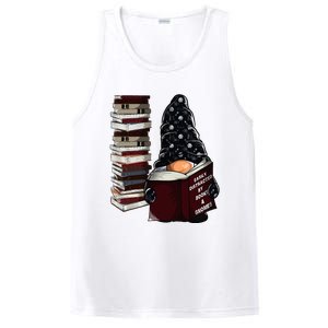 Easily Distracted By Books & Gnomes Garden Gnome Book Lover PosiCharge Competitor Tank