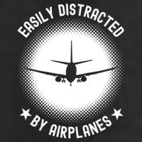 Easily Distracted By Airplanes Funny Flying Plane Gift 25L Jumbo Tote
