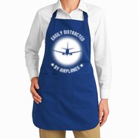 Easily Distracted By Airplanes Funny Flying Plane Gift Apron