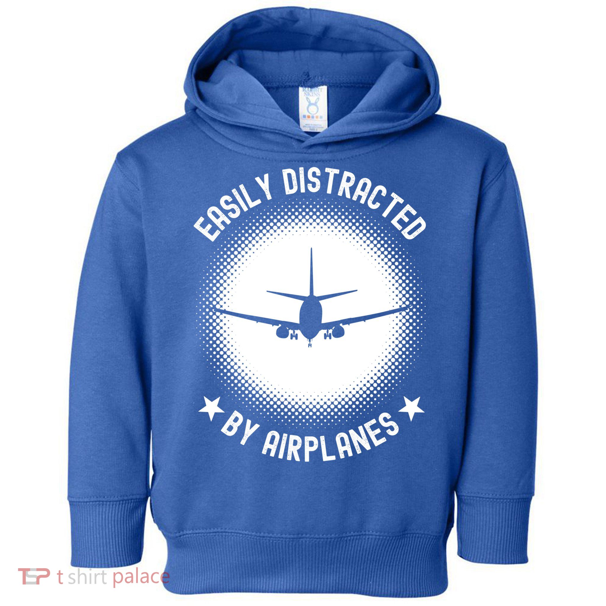 Easily Distracted By Airplanes Funny Flying Plane Gift Toddler Hoodie