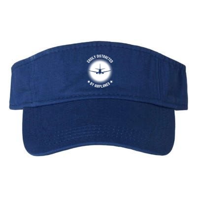 Easily Distracted By Airplanes Funny Flying Plane Gift Visor