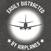 Easily Distracted By Airplanes Funny Flying Plane Gift Vector Backpack