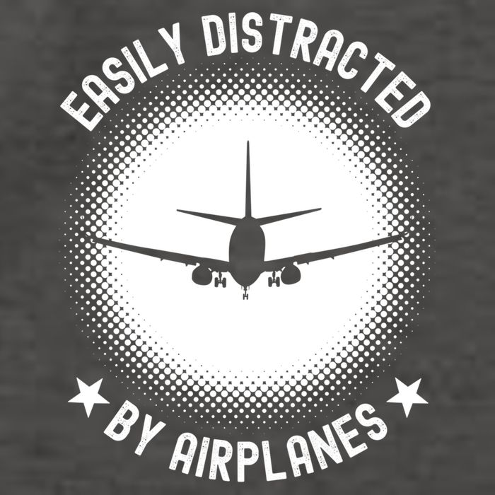 Easily Distracted By Airplanes Funny Flying Plane Gift Vector Backpack