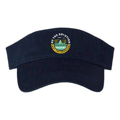 Earth Day Be The Solution Cute Vintage Recycling Valucap Bio-Washed Visor