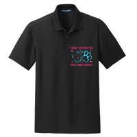 Easily Distracted By Dogs And Horses Animal Lover Dry Zone Grid Polo