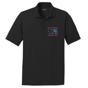 Easily Distracted By Dogs And Horses Animal Lover PosiCharge RacerMesh Polo