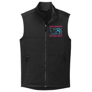 Easily Distracted By Dogs And Horses Animal Lover Collective Smooth Fleece Vest