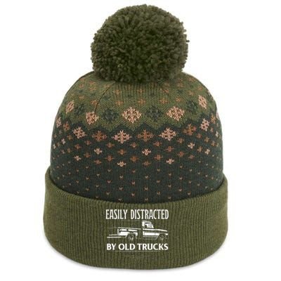 Easily Distracted By Old Pick Up Trucks Classic Pickup The Baniff Cuffed Pom Beanie