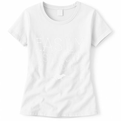 Easily Distracted By Capybaras Gift For Girl Women Mammal  Womens T-Shirt