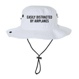 Easily Distracted By Airplanes Funny Pilot Gift Legacy Cool Fit Booney Bucket Hat