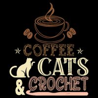 Easily Distracted By Crochet And Coffee Crochet Cats Lovers Backpack