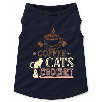 Easily Distracted By Crochet And Coffee Crochet Cats Lovers Doggie Tank