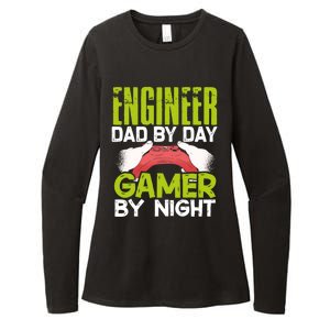 Enginer Dad By Day Gamer By Night Fathers Funny Gaming Gift Womens CVC Long Sleeve Shirt