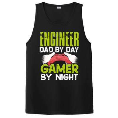 Enginer Dad By Day Gamer By Night Fathers Funny Gaming Gift PosiCharge Competitor Tank