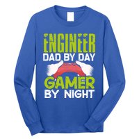 Enginer Dad By Day Gamer By Night Fathers Funny Gaming Gift Long Sleeve Shirt