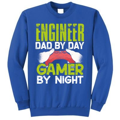 Enginer Dad By Day Gamer By Night Fathers Funny Gaming Gift Sweatshirt