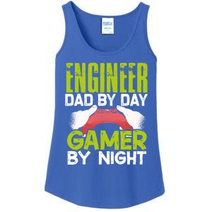 Enginer Dad By Day Gamer By Night Fathers Funny Gaming Gift Ladies Essential Tank