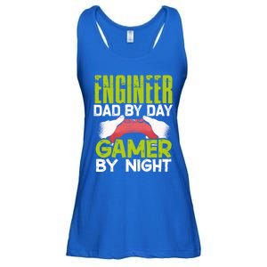 Enginer Dad By Day Gamer By Night Fathers Funny Gaming Gift Ladies Essential Flowy Tank