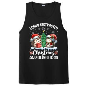 Easily Distracted By Christmas And Hedgehogs Santa Christmas Gift PosiCharge Competitor Tank