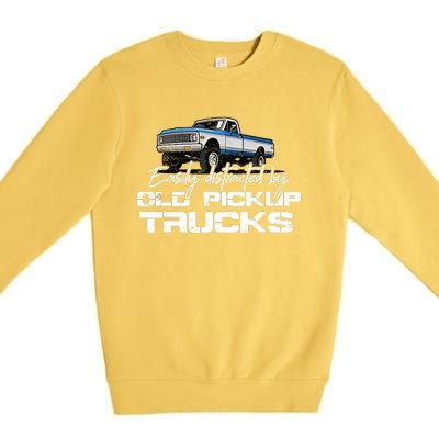 Easily Distracted By Old Pickup Trucks For Retro Premium Crewneck Sweatshirt