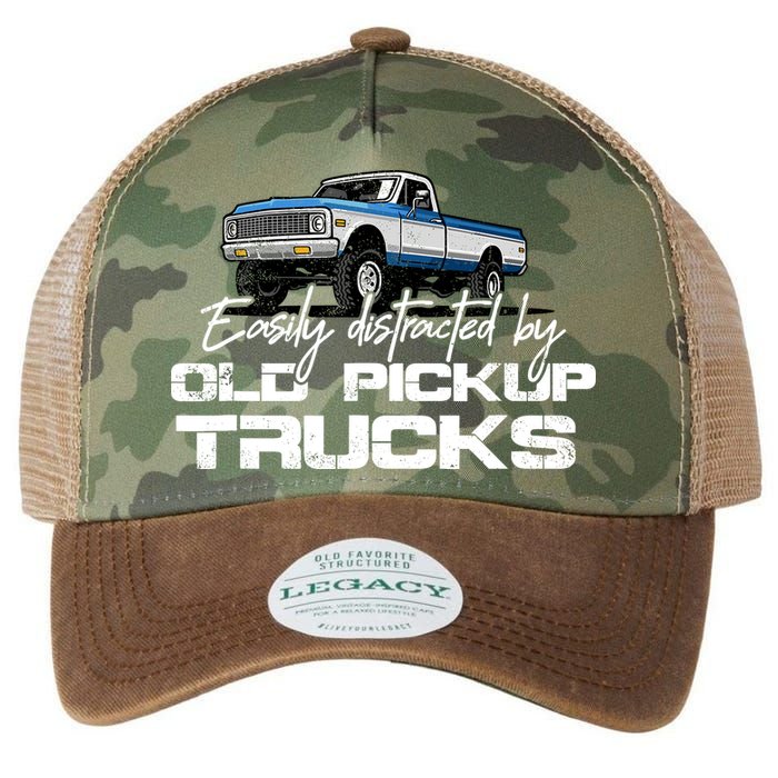 Easily Distracted By Old Pickup Trucks For Retro Legacy Tie Dye Trucker Hat