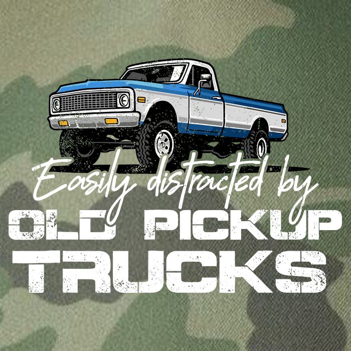 Easily Distracted By Old Pickup Trucks For Retro Legacy Tie Dye Trucker Hat