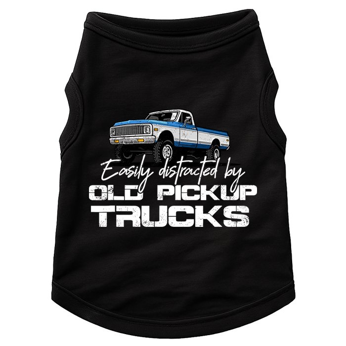 Easily Distracted By Old Pickup Trucks For Retro Doggie Tank