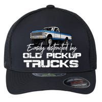 Easily Distracted By Old Pickup Trucks For Retro Flexfit Unipanel Trucker Cap