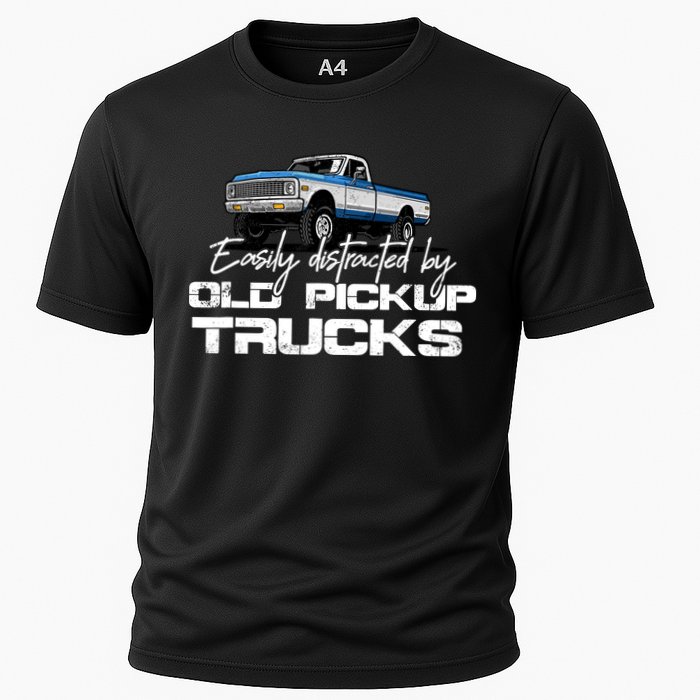 Easily Distracted By Old Pickup Trucks For Retro Performance Shirt