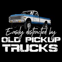 Easily Distracted By Old Pickup Trucks For Retro Backpack