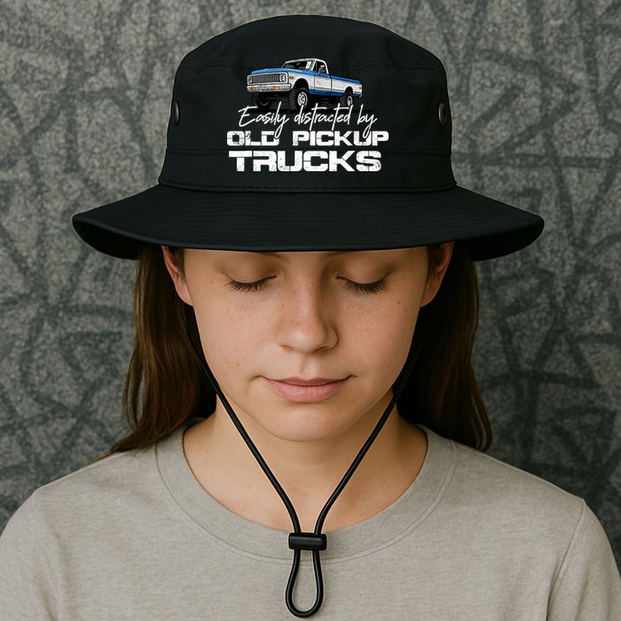 Easily Distracted By Old Pickup Trucks For Retro Bucket Hat