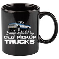 Easily Distracted By Old Pickup Trucks For Retro 11oz C Handle Ceramic Mug