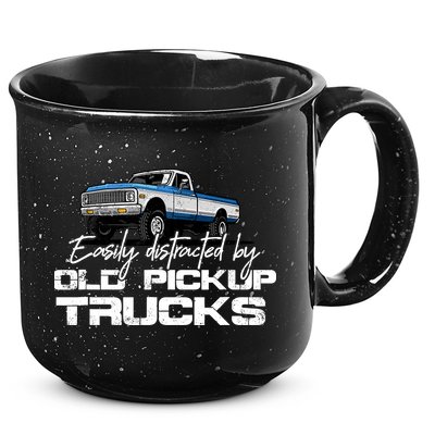Easily Distracted By Old Pickup Trucks For Retro 15oz Campfire Ceramic Mug