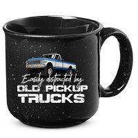 Easily Distracted By Old Pickup Trucks For Retro 15oz Campfire Ceramic Mug