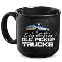 Easily Distracted By Old Pickup Trucks For Retro 15oz Campfire Ceramic Mug