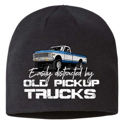 Easily Distracted By Old Pickup Trucks For Retro Sustainable Beanie