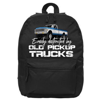 Easily Distracted By Old Pickup Trucks For Retro 16 in Basic Backpack