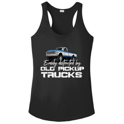 Easily Distracted By Old Pickup Trucks For Retro Ladies PosiCharge Competitor Racerback Tank