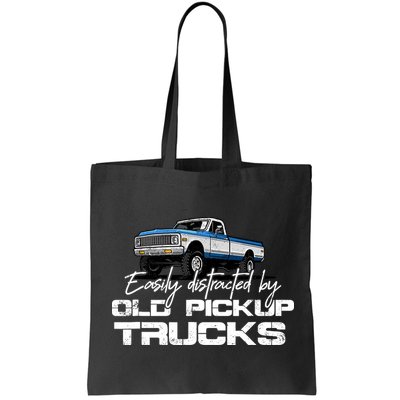 Easily Distracted By Old Pickup Trucks For Retro Bag